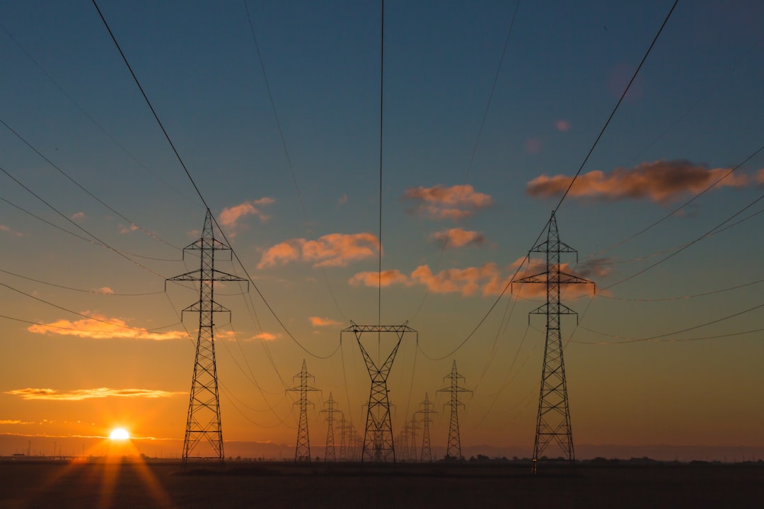 Alberta oil field with modern energy infrastructure